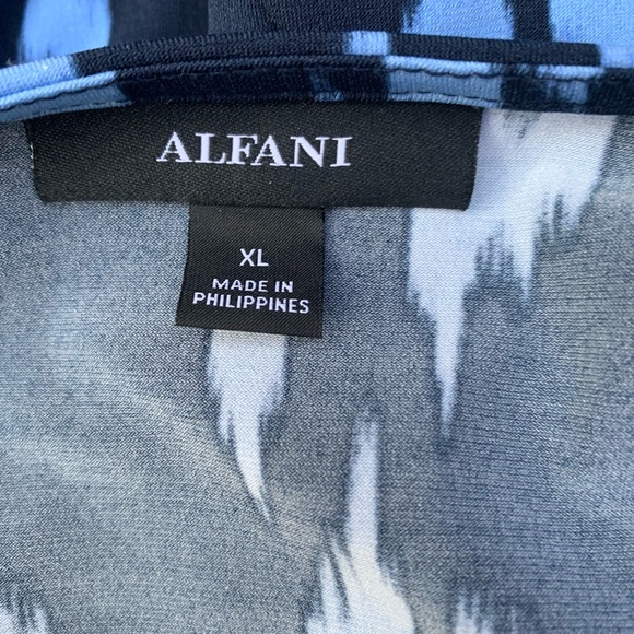 Alfani XL lt/dark Blue Multi Length Tunic Shirt Blouse NWOT - Picture 5 of 5